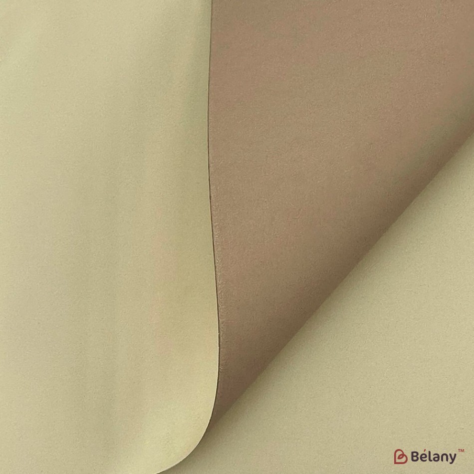 Bicolor cellophane with stripes "Stay happy" beige | 2