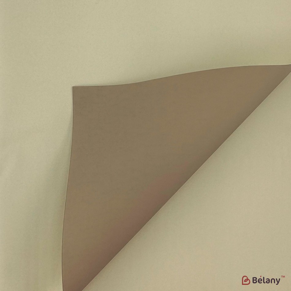 Bicolor cellophane with stripes "Stay happy" beige | 3