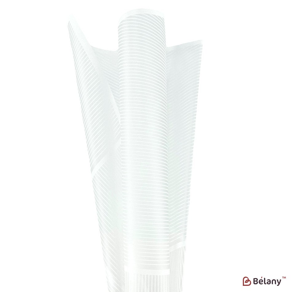 Striped cellophane "Diagonal" white