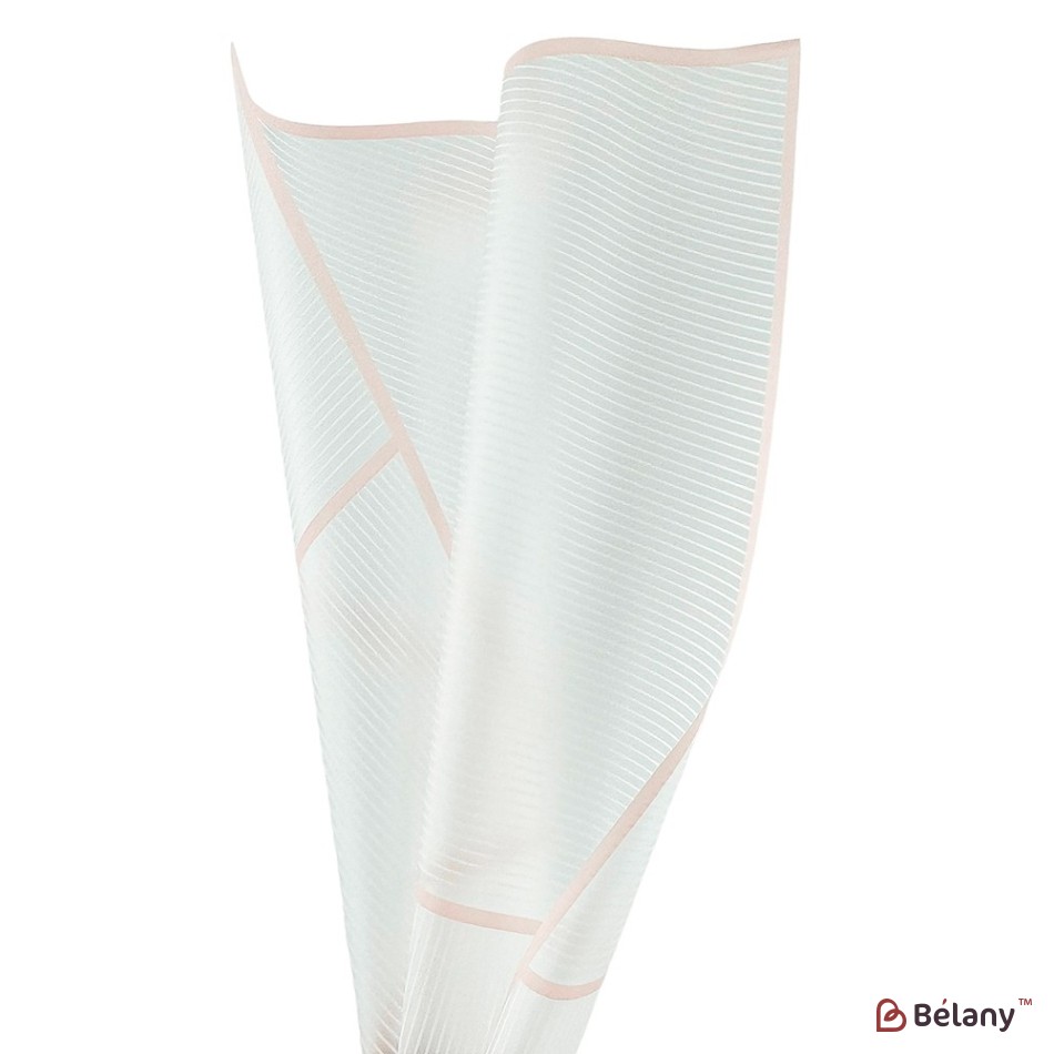 Striped cellophane "Diagonal" pink stripes