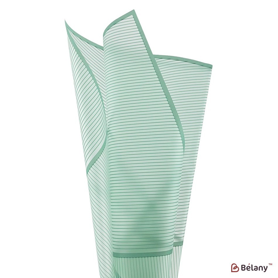 Striped cellophane "Diagonal" green