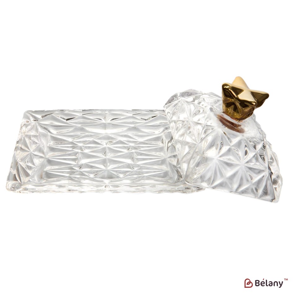 Butter dish "Blinella" with golden handle | 2