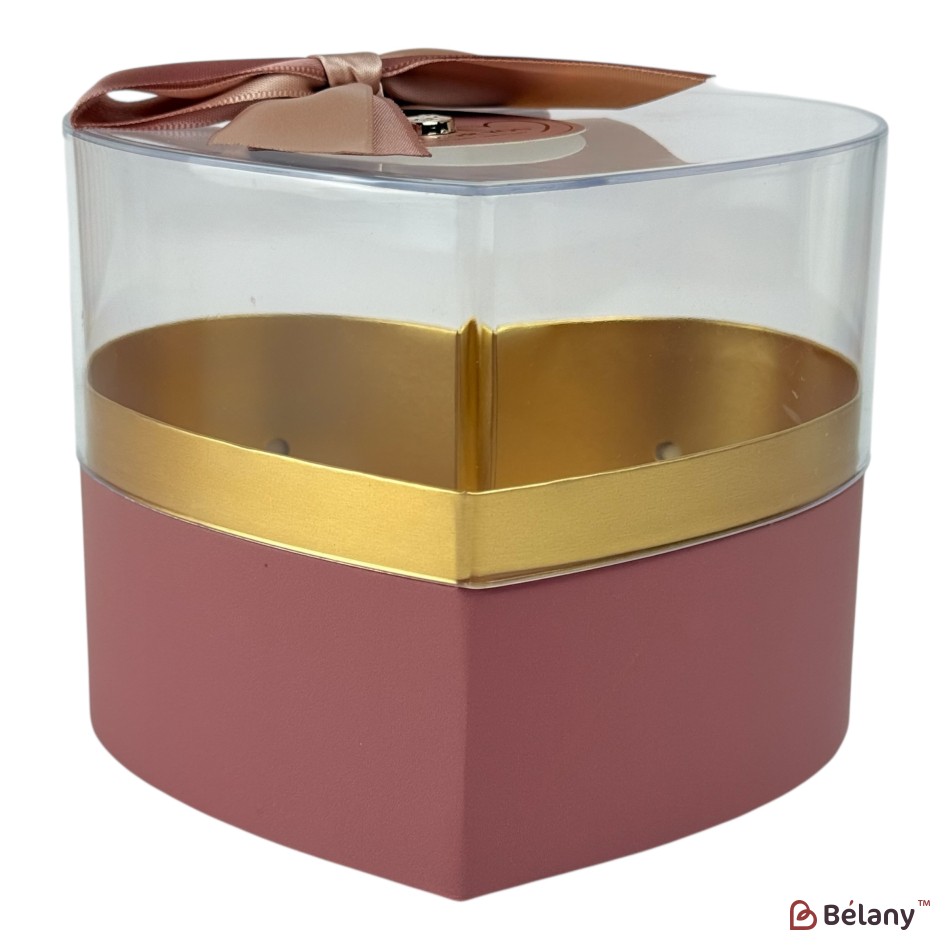 Set of 6 heart-shaped boxes "Nicely" 14.5x12.5x11.5