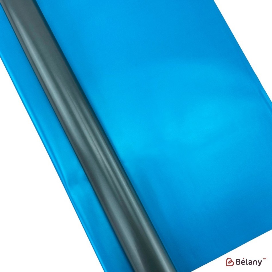 Celofan bicolor albastru grafit cu sidef "Dublu" | 2