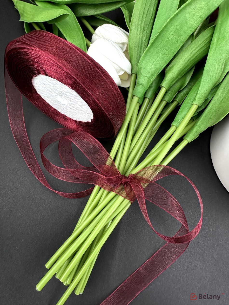 Panglică din organza, culoare #1048, 1cm/45,72m | 3