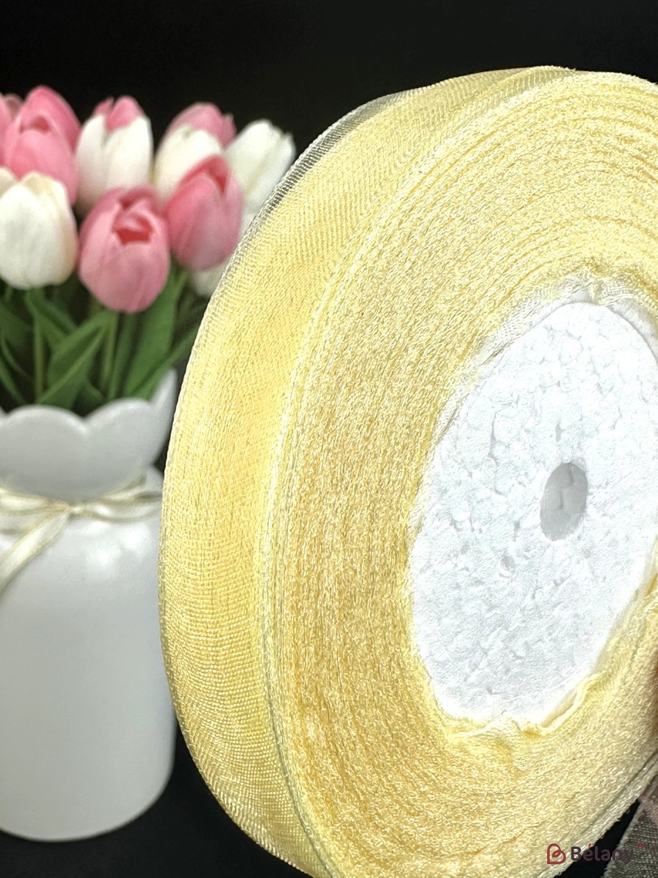 Organza ribbon, color #1008, 1cm / 45.72m | 2