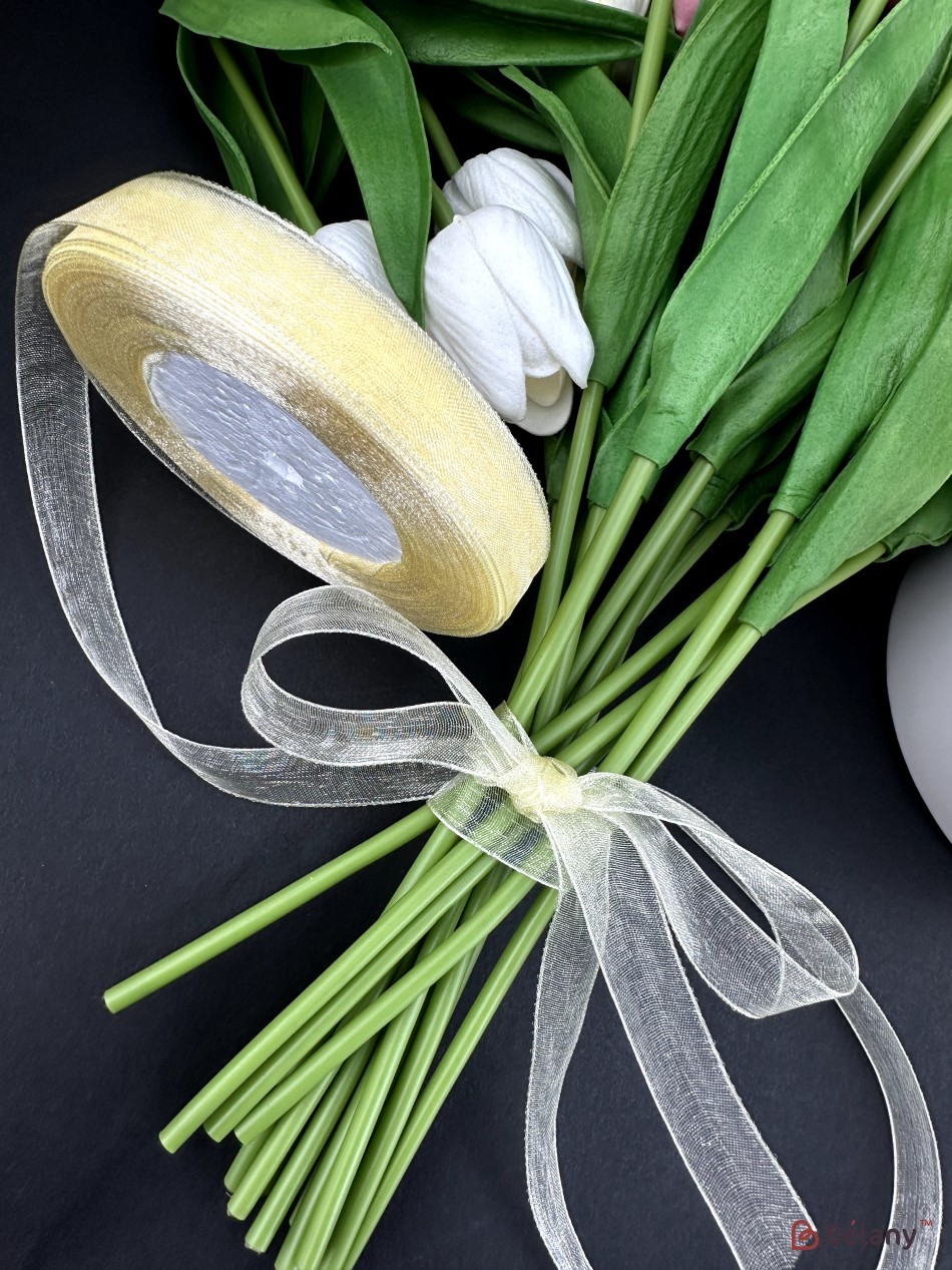 Organza ribbon, color #1008, 1cm / 45.72m | 3