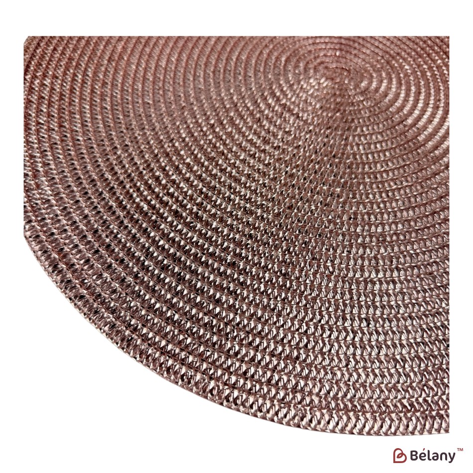 Set de 6 suporturi pentru farfurii, din PVC, izolante termic și antiderapante, culoare roz, model „Casa Chic” | 2