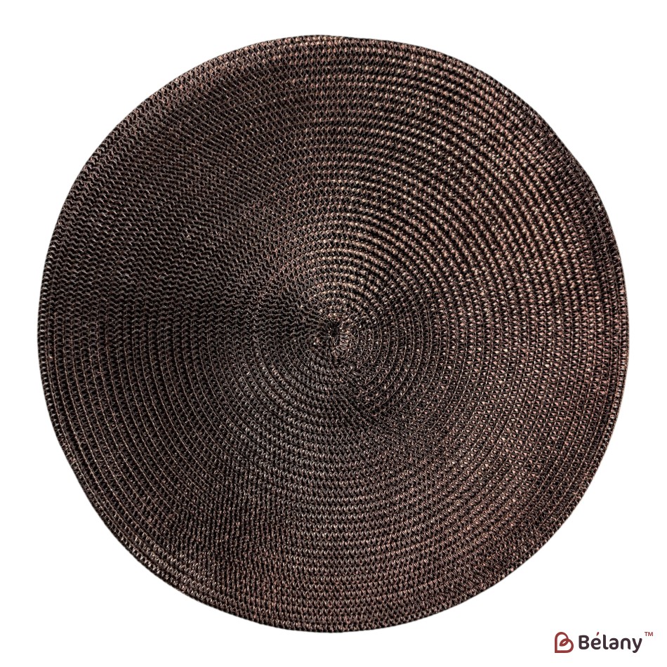 Set de 6 suporturi pentru farfurii, din PVC, izolante termic și antiderapante, culoare maro, model „Casa Chic”