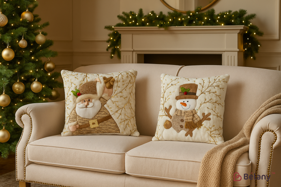 Huse pentru perne de Crăciun „SantaSeat” 44/44cm #2 | 2