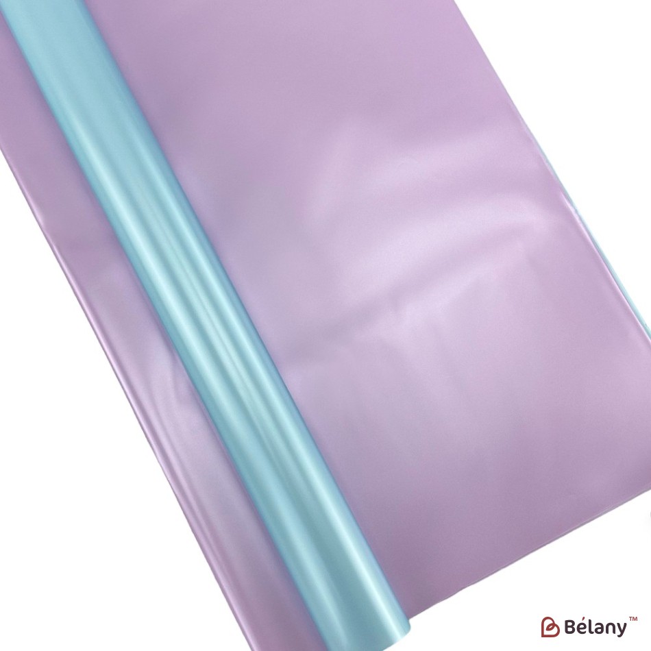 Celofan bicolor liliac-albastru cu sidef "Dublu" | 2