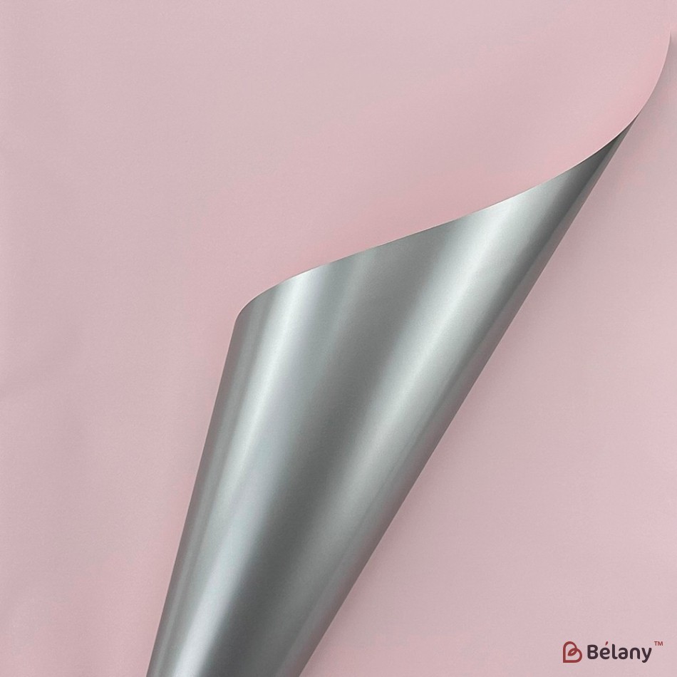 Two-tone pink-gray cellophane with mother-of-pearl "Dublu"
