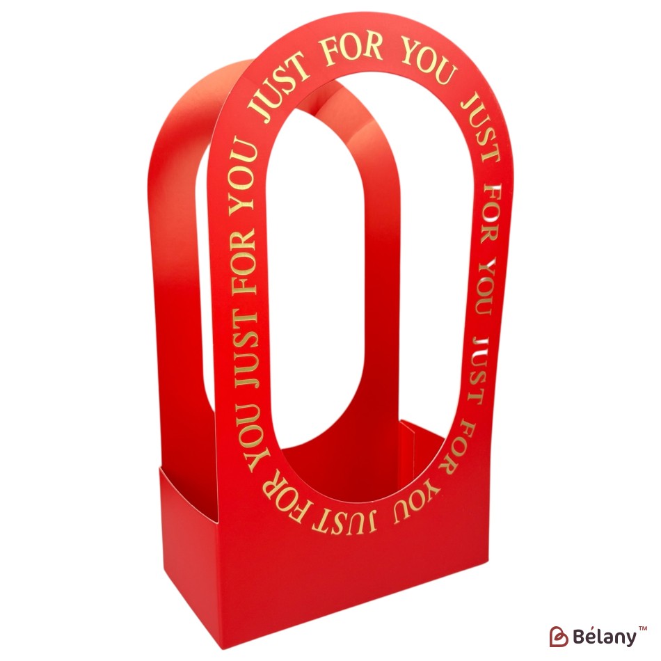 Set 10 pachete pentru flori roşu "Handy" 22x12x38