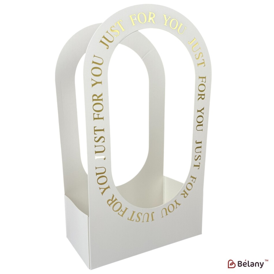 Set 10 pachete pentru flori alb "Handy" 22x12x38