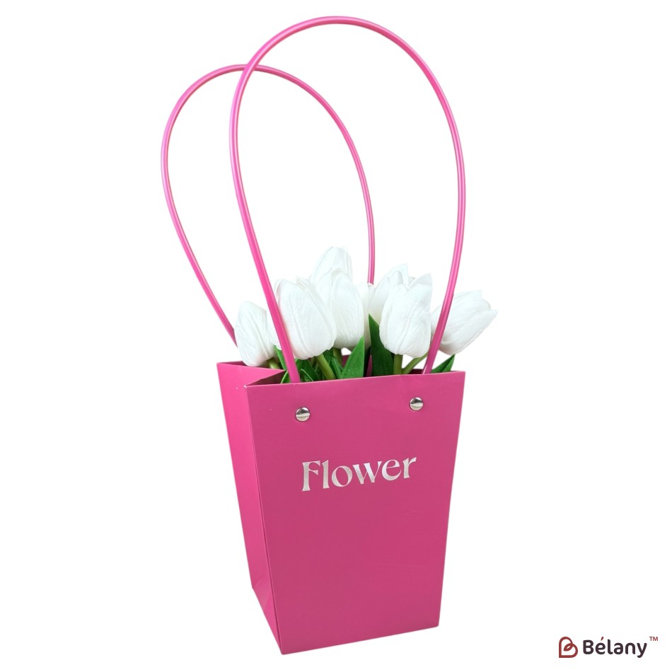 Set 10 pachete pentru flori purpuriu "Flower #1" 13x9.5x15.5