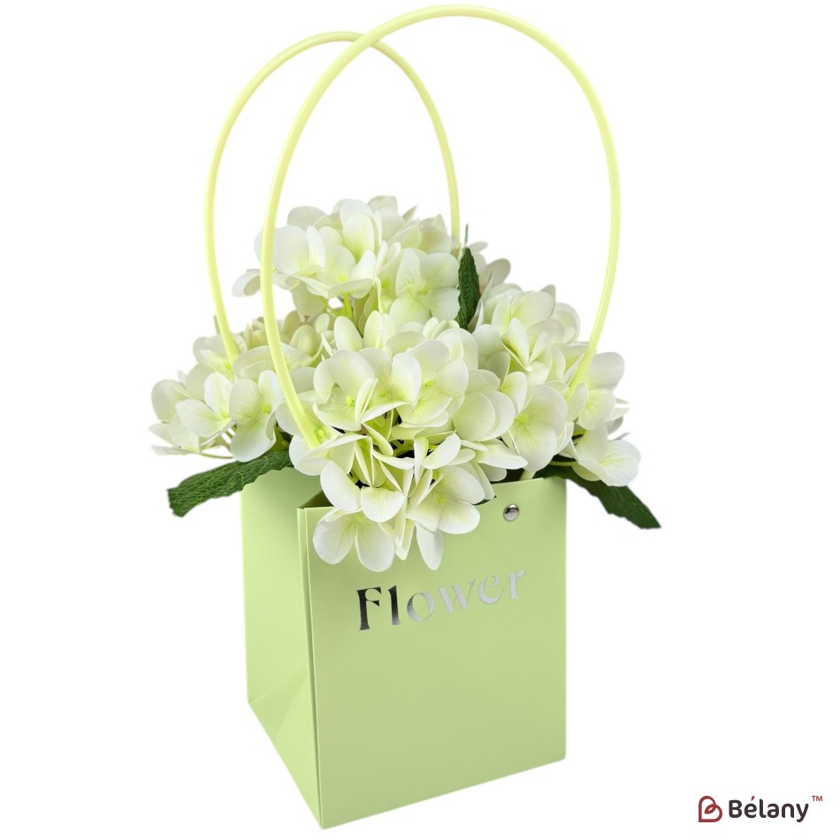 Set 10 pachete pentru flori verde "Flower #2" 13x12.5x15