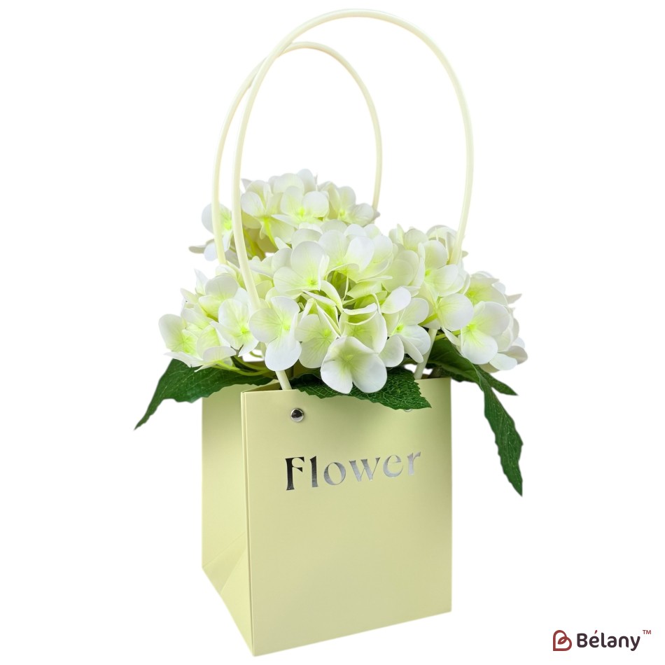Set 10 pachete pentru flori galben "Flower #2" 13x12.5x15