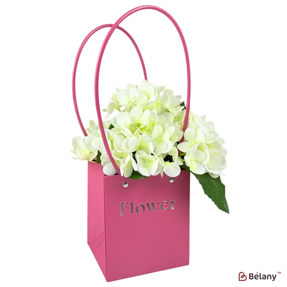 Set 10 pachete pentru flori fucsia "Flower #2" 13x12.5x15