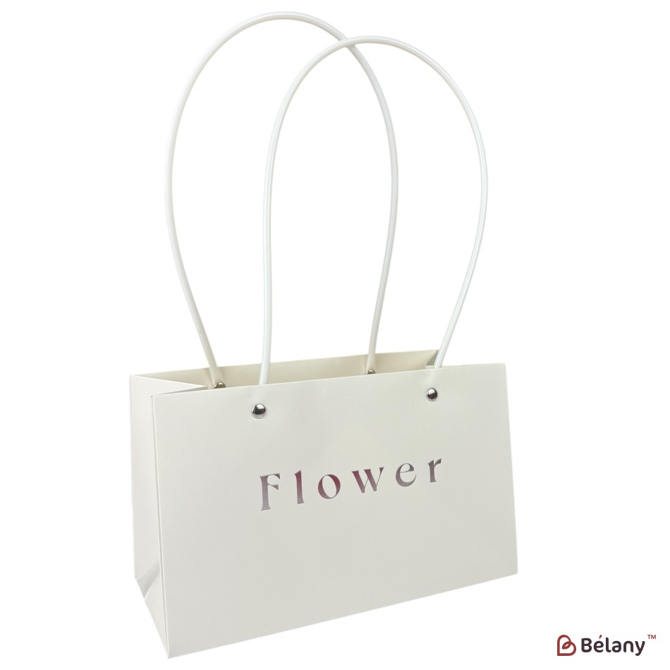 Set 10 pachete pentru flori alb "Flower #3" 22x10.5x13.5 | 2