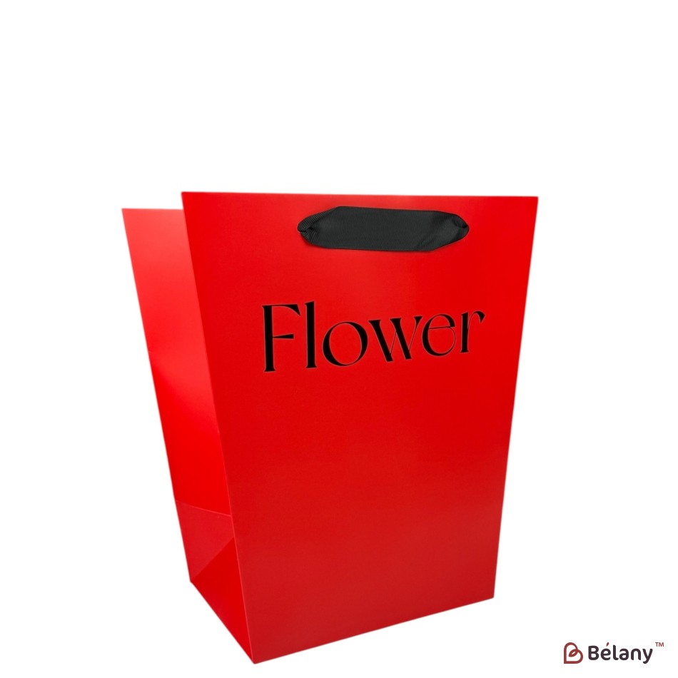 Set 10 pachete pentru flori roşu "Flower #4" 25.5x20.5x30 | 2