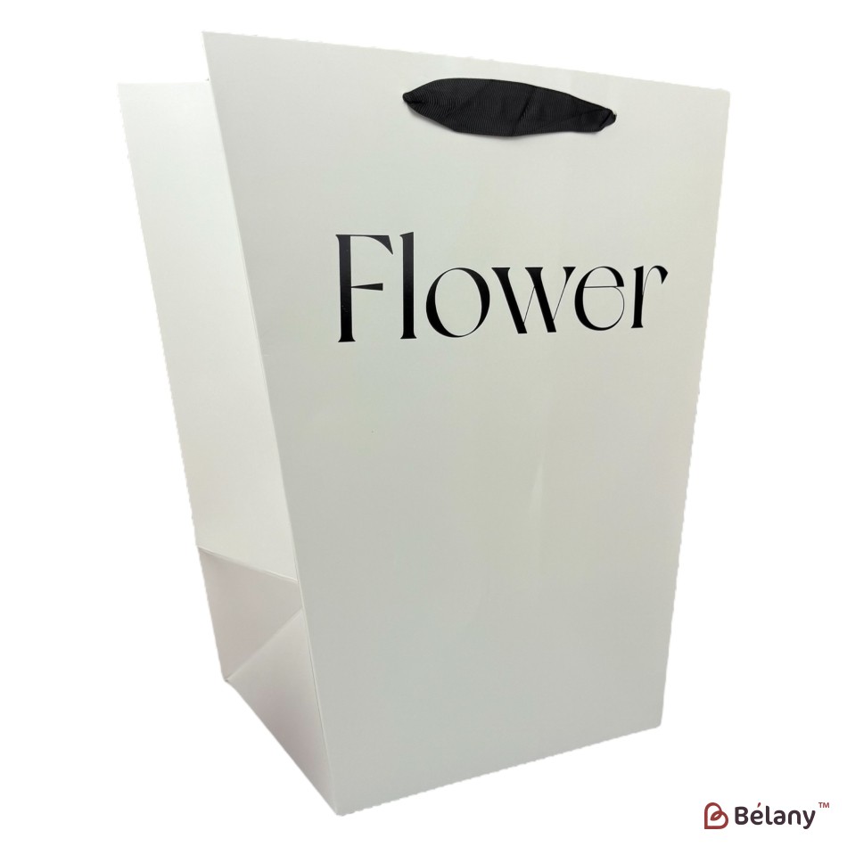 Set 10 pachete pentru flori alb "Flower #4" 30x20x34 | 2