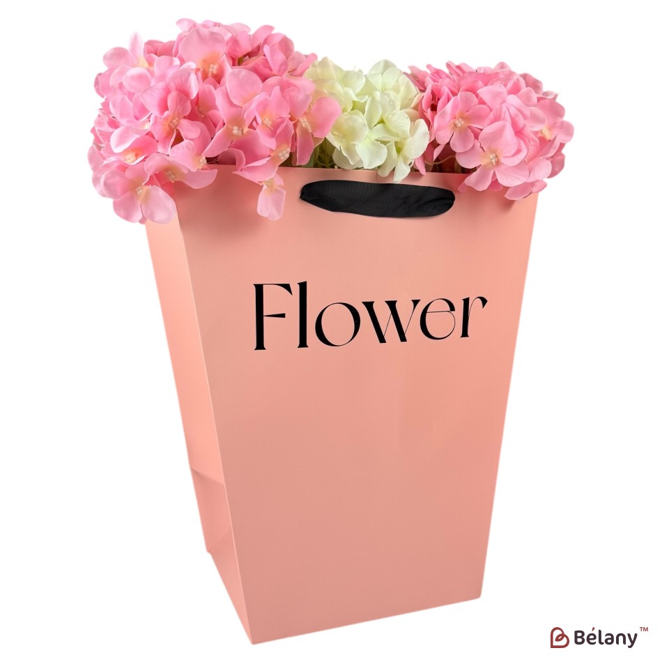 Set 2 pachete pentru flori roz "Flower #5" 30x20x34