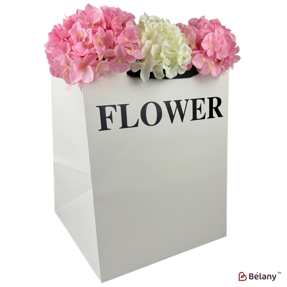 Set 10 pachete pentru flori roşu "Flower #7" 32x32x40
