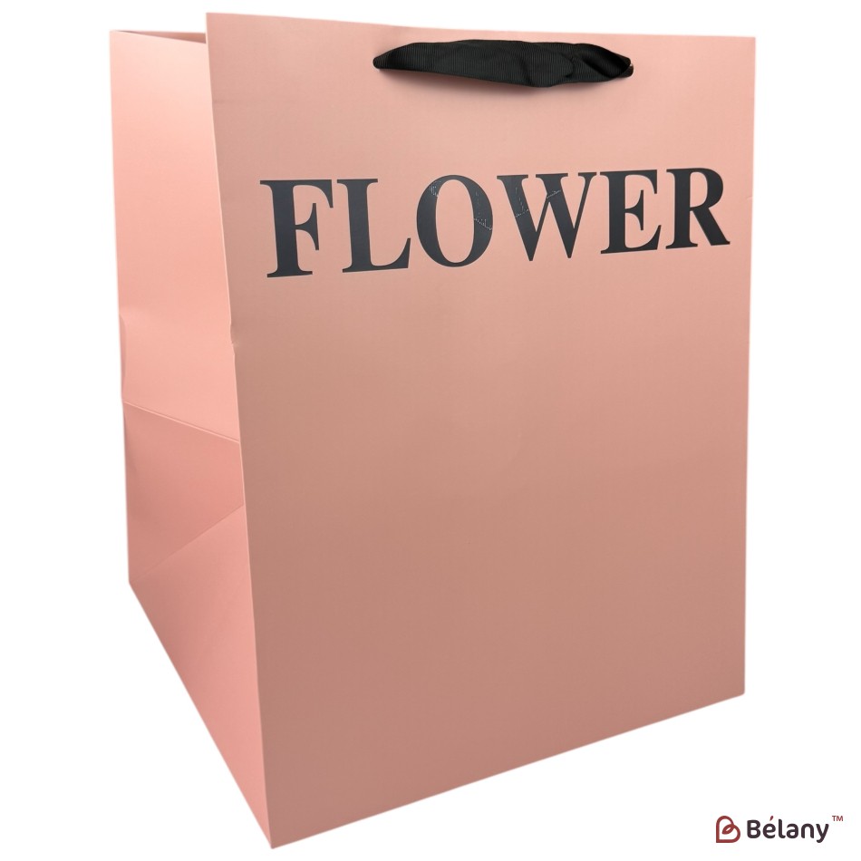 Set 10 pachete pentru flori roz "Flower #7" 32x32x40 | 2