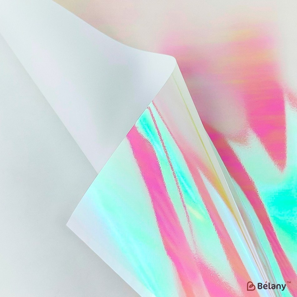 Double-sided white cellophane with hologram effect | 2