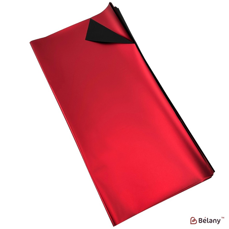 Celofan pe două fețe roșu și negru cu efect metalic | 3