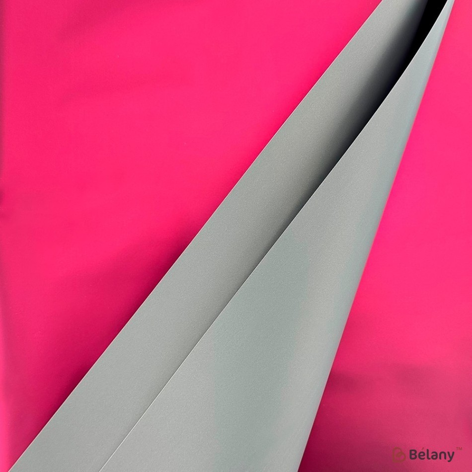 Celofan dublu gri-zmeura cu efect metalic | 2