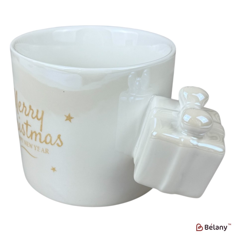 Cana de Crăciun „Magic Gift” alb 350 ml | 2