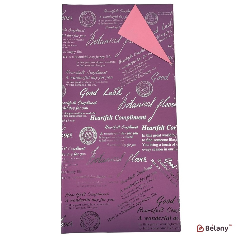 Double-sided cellophane lilac-pink with silver lettering | 3