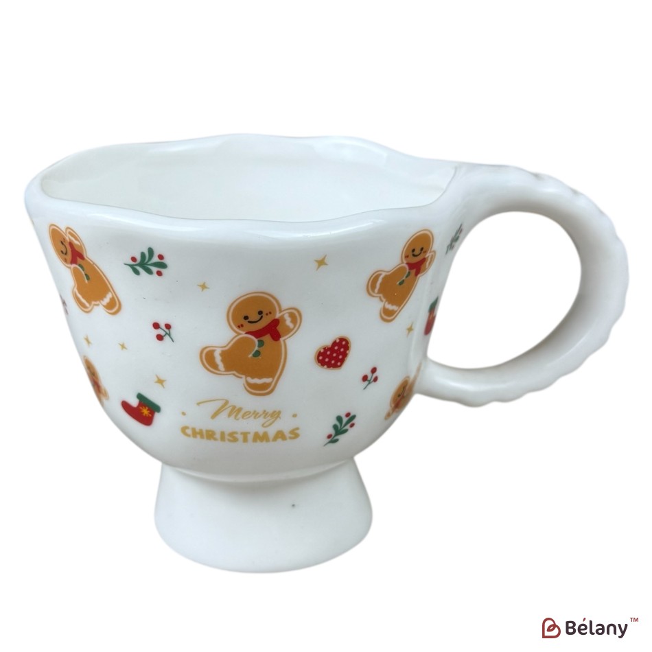 Cana de Crăciun “Magic Moments” albă cu turtă dulce, 320 ml