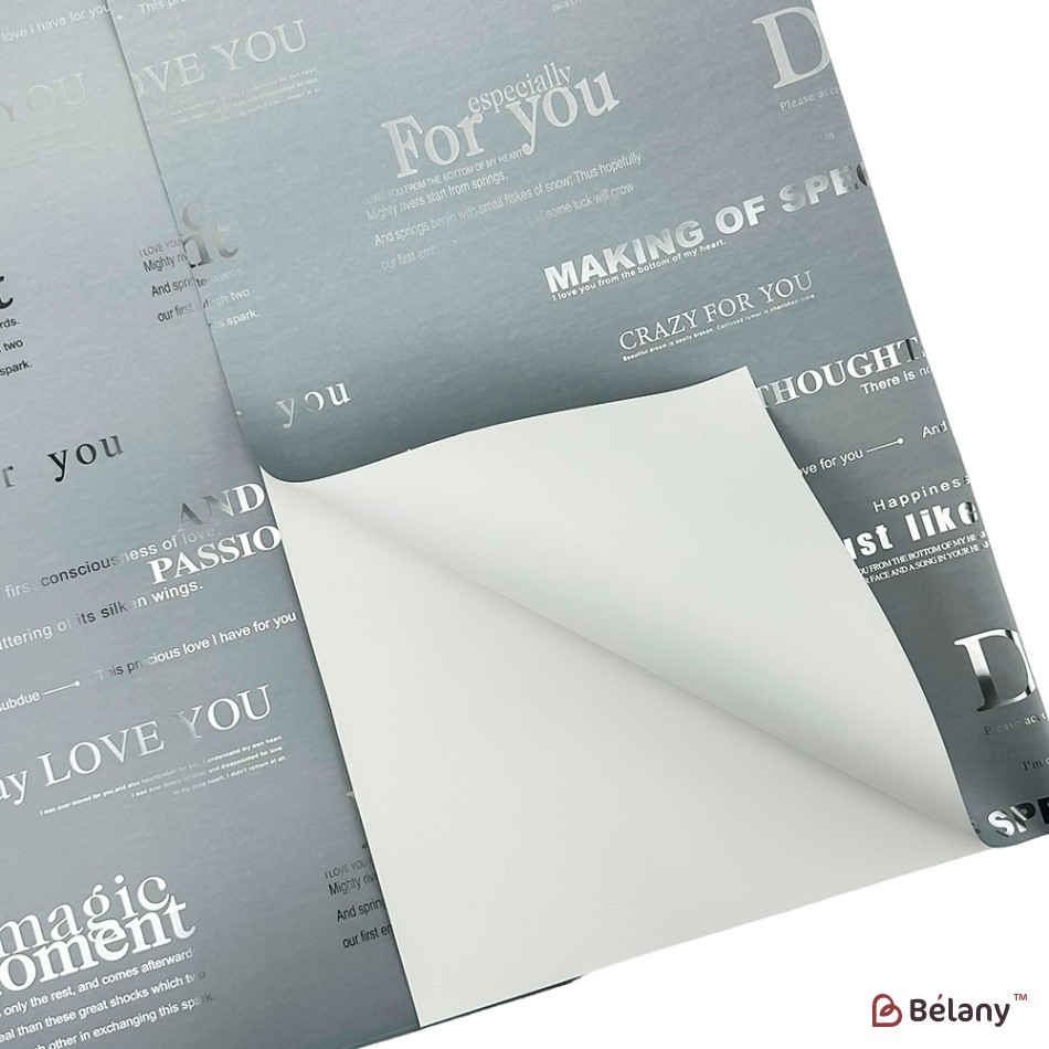 Celofan cu două fețe alb-gri cu inscripții | 4