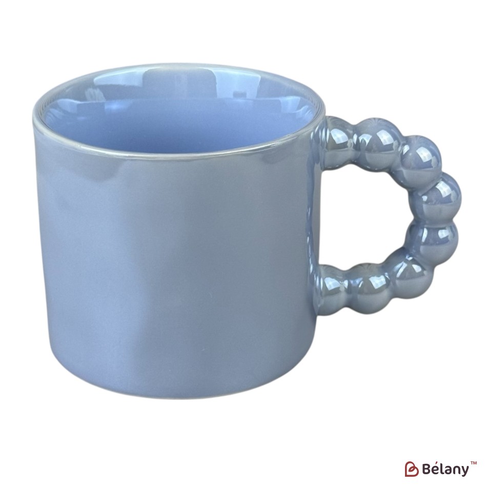 Set 4 căni din ceramică „Pearl Handle” 330 ml, mix 4 culori | 5