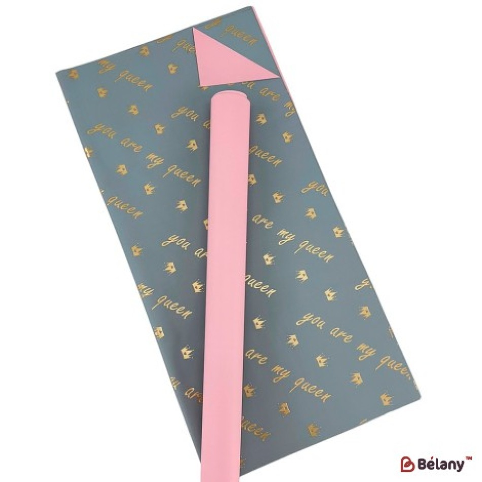 Double-sided blue-pink cellophane with inscription  "My queen" | 3