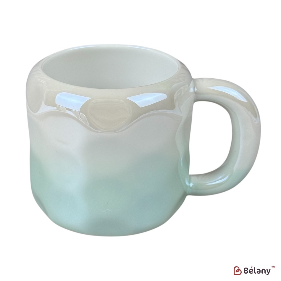 Cană din ceramică „Degrade Verde”, 400 ml