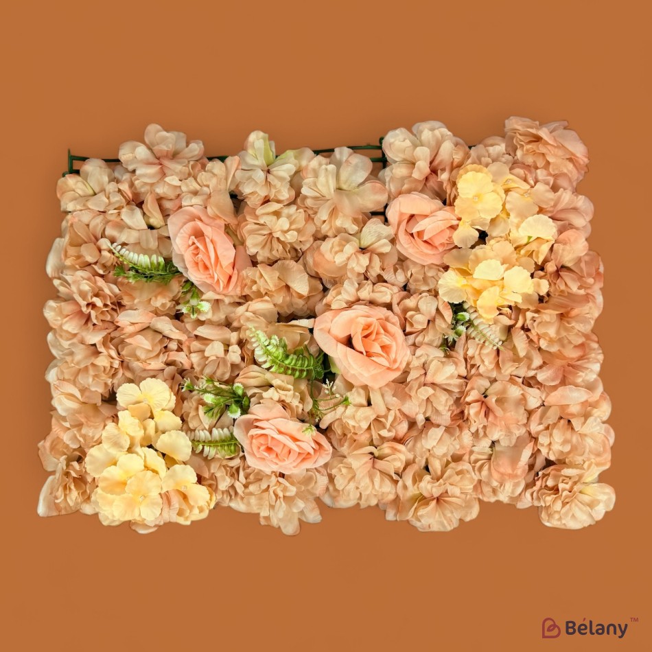 Panou decorativ cu flori „Blush Elegance”, 40 x 60 cm, cu dalii, hortensii și trandafiri | 2