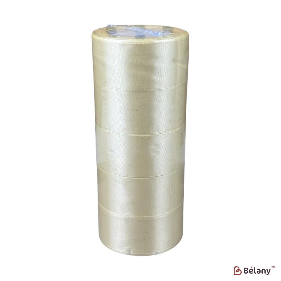 Set 5 role panglică florală satinată 4 cm x 22,8 m, #08 | 2