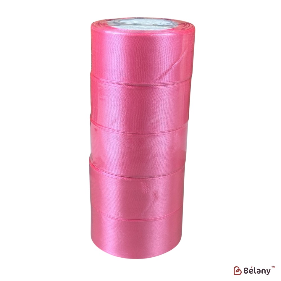 Set 5 role panglică florală satinată 4 cm x 22,8 m, #05 | 2