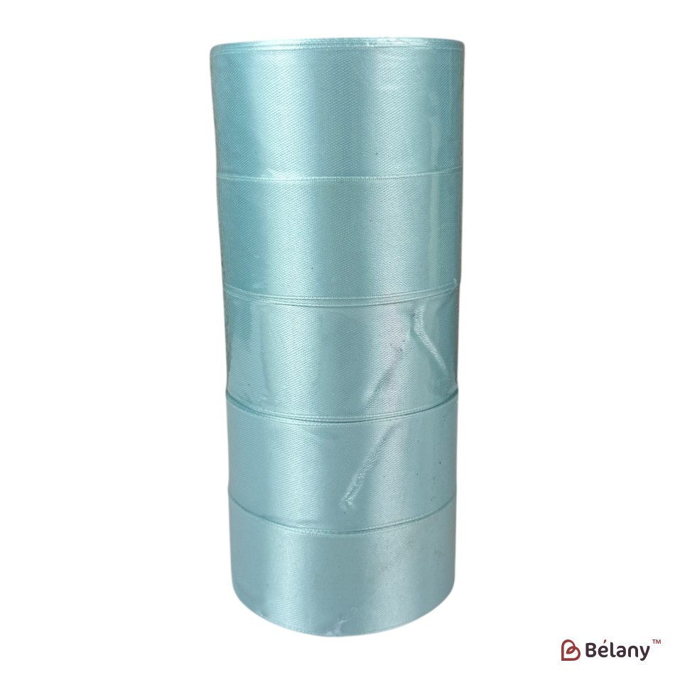 Set 5 role panglică florală satinată 4 cm x 22,8 m, #103 | 2