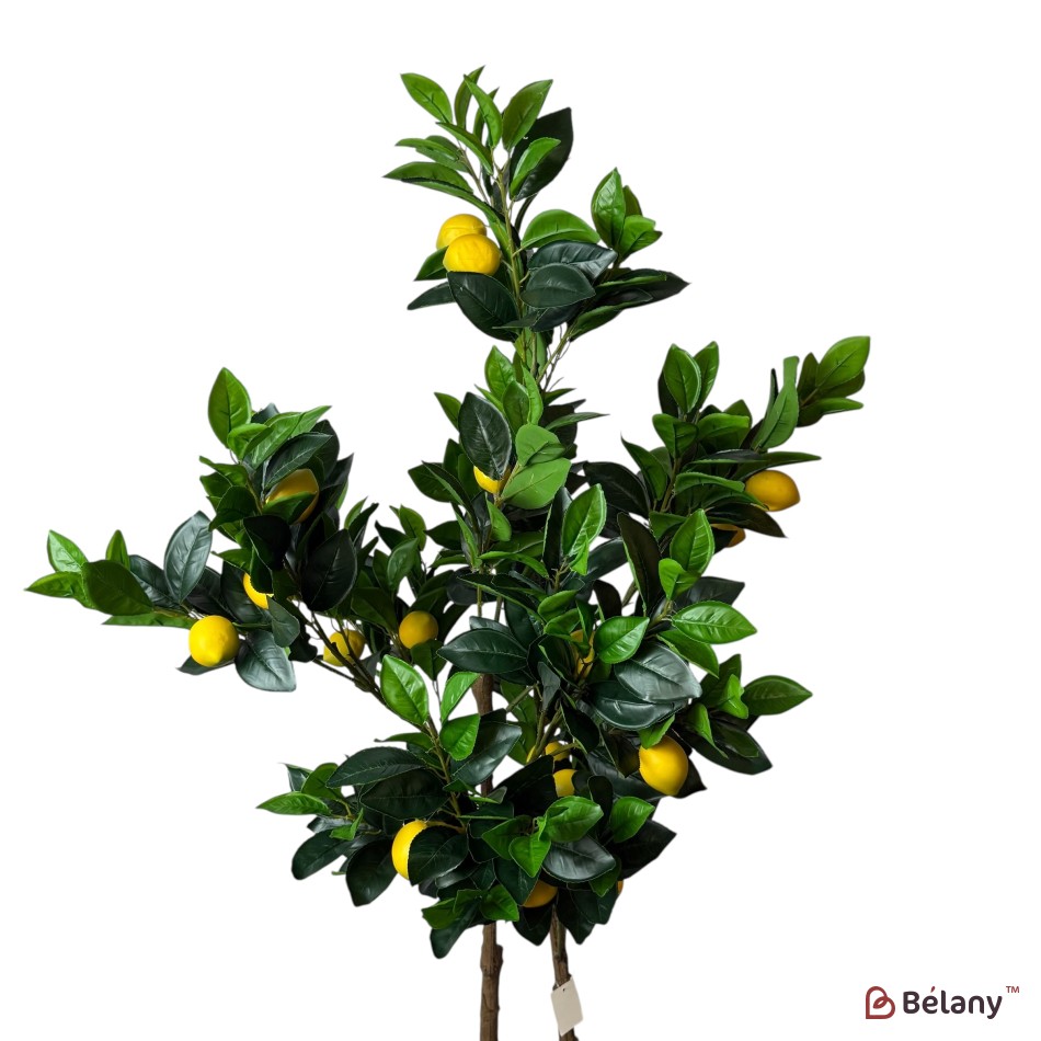 Copac artificial lămâi, 160 cm, cu fructe galbene, în ghiveci | 2