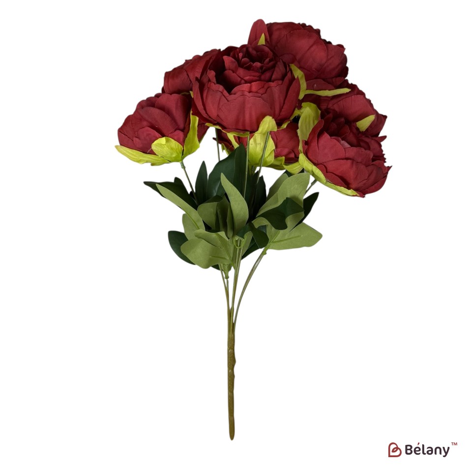 Buchet artificial cu 7 bujori roșii | 2