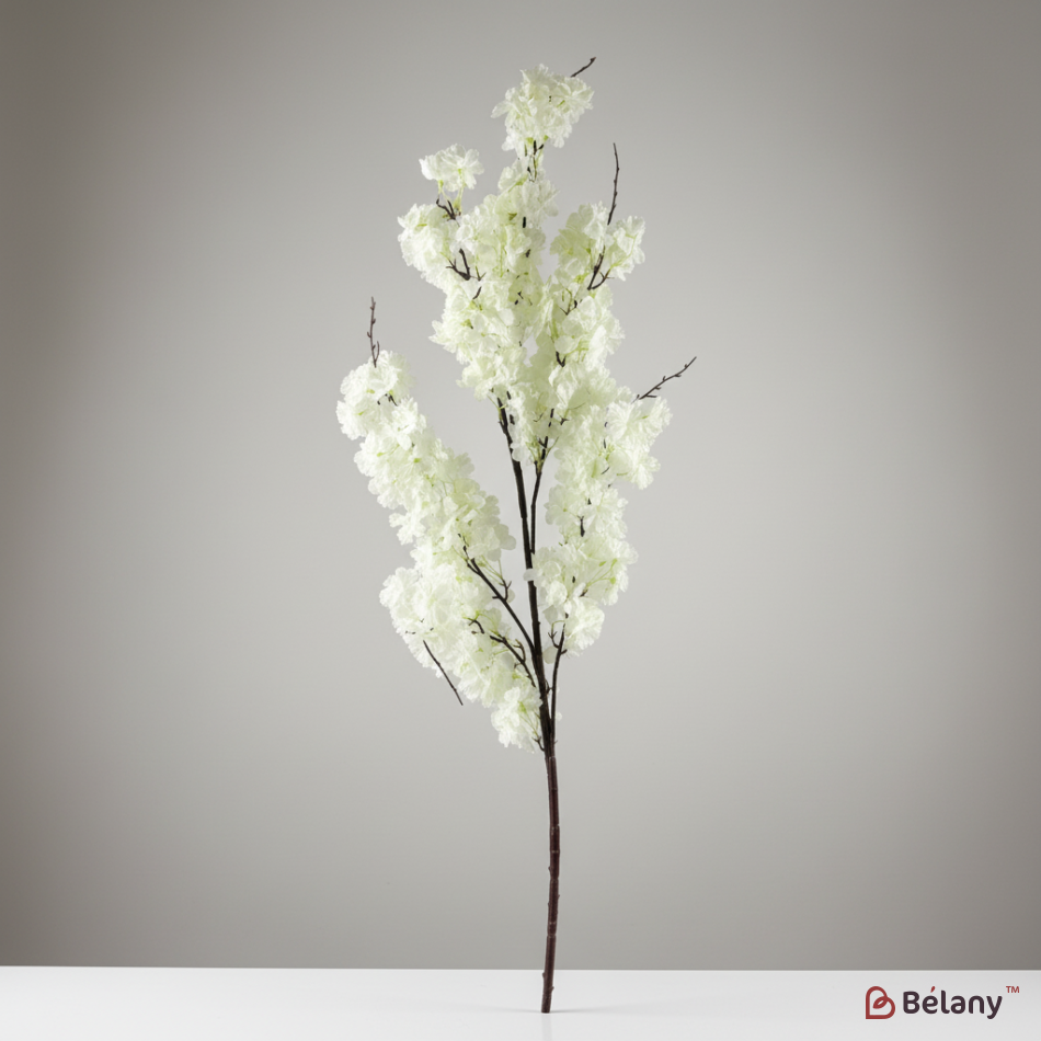 Ramură artificială de sakura, 160 cm, Șampanie | 3