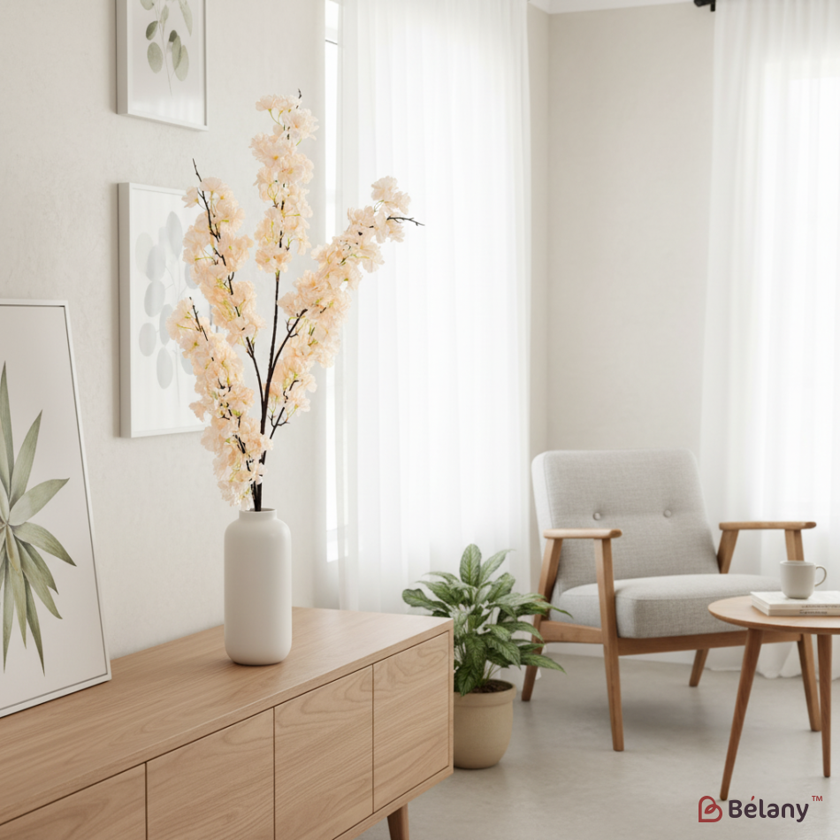 Ramură artificială de sakura, 160 cm, piersică | 2