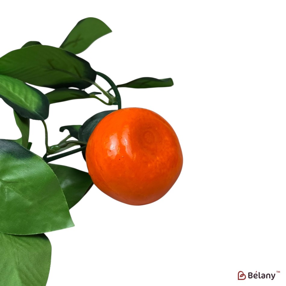 Ghirlandă decorativă artificială cu frunze și mandarine, 2 m | 3