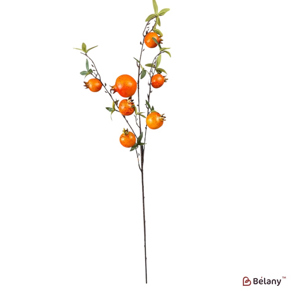 Ramură artificială cu rodii, 7 fructe, 90 cm | 3