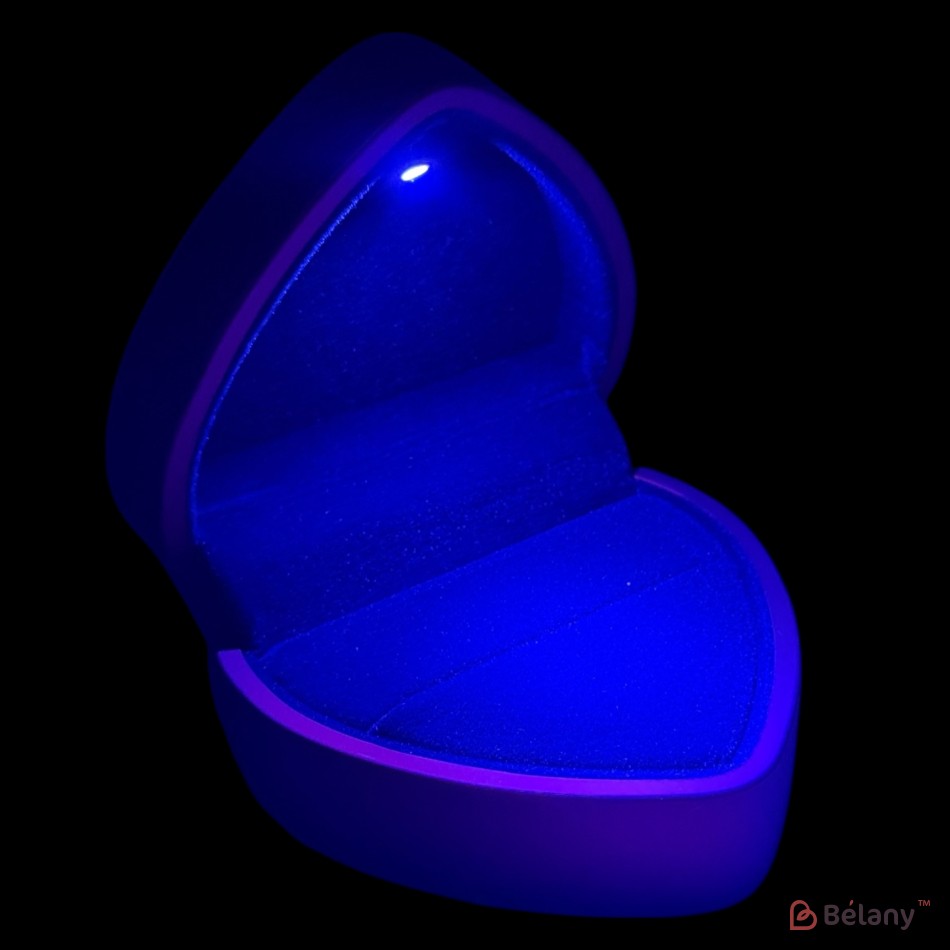 Cutie de bijuterii, luminoasă, roșie | 4