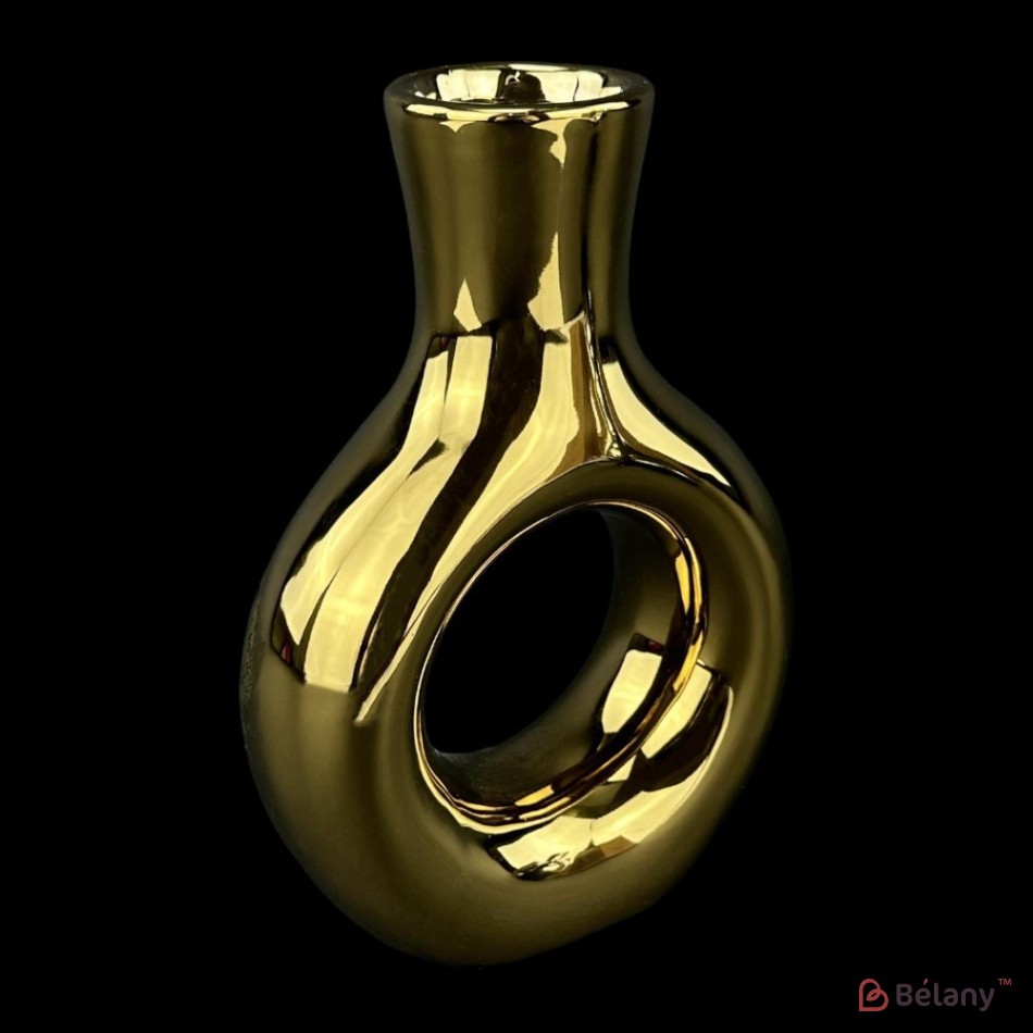 Ceramic vase "Gold and Silver" gold | 2